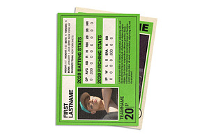 Retro Baseball Card Template