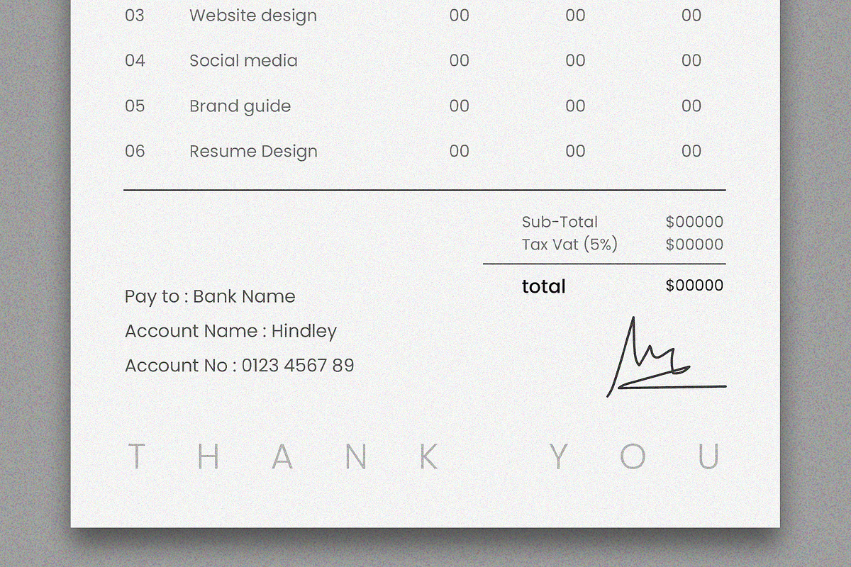 Invoice Design Template, a Stationery Template by ClickPaint_Studio (Photo 3 of 4)