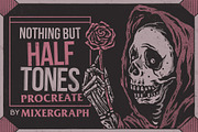 Nothing but Halftones for Procreate, a Brush Add-On by Mixergraph (Thumbnail 1 of 4)