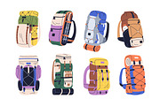 Travel backpacks, hiking bags set, an Object Illustration by Good Studio (Thumbnail 1 of 5)