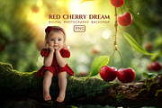 Red Cherry Dream -  Digital Backdrop, a Background Photo by Winwin Design Art (Thumbnail 1 of 5)
