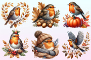 Autumn Robin Bird Clipart., a Graphic by CitraGraphics (Thumbnail 3 of 4)