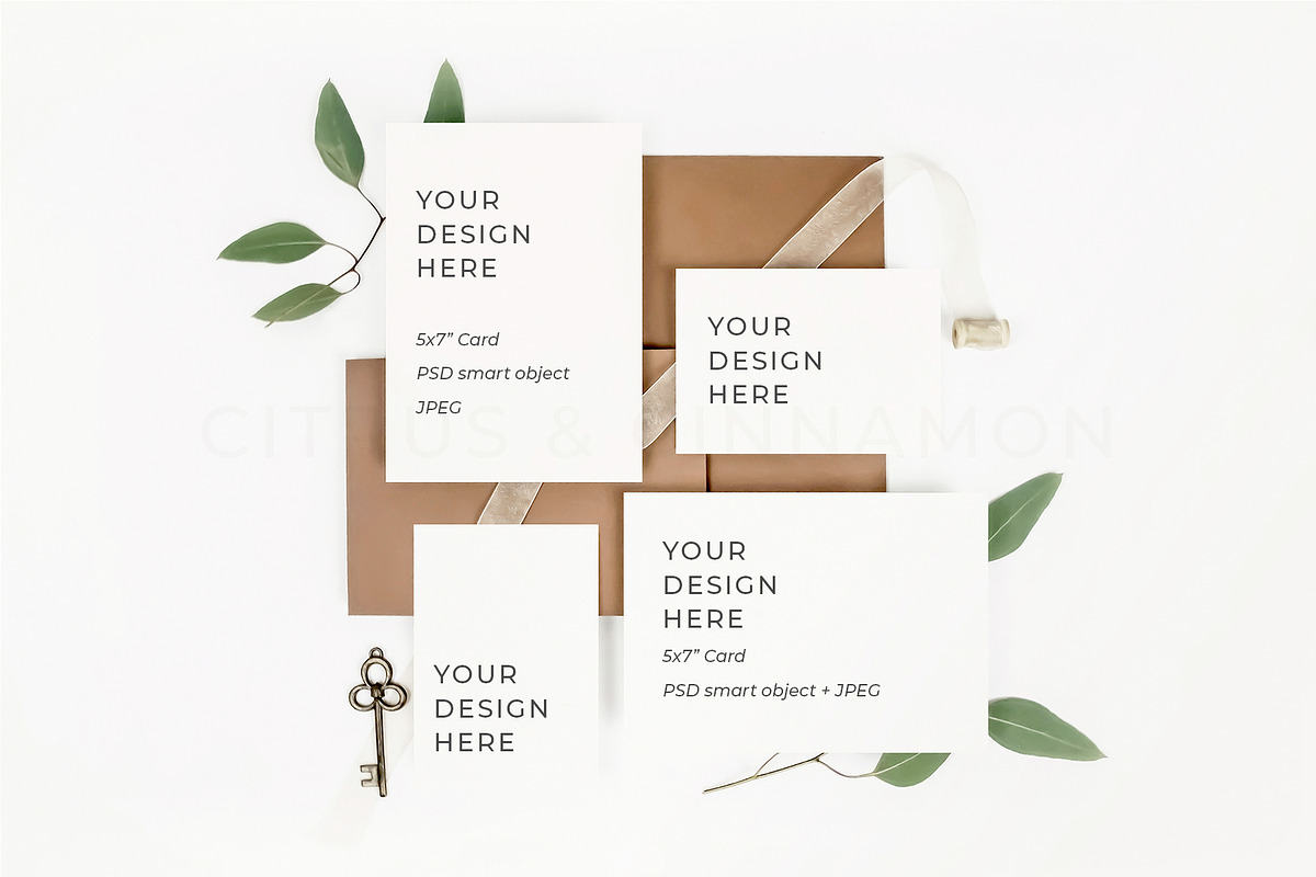 Wedding Invitation Suite Mockup 0431, a Print Template by Citrus and Cinnamon