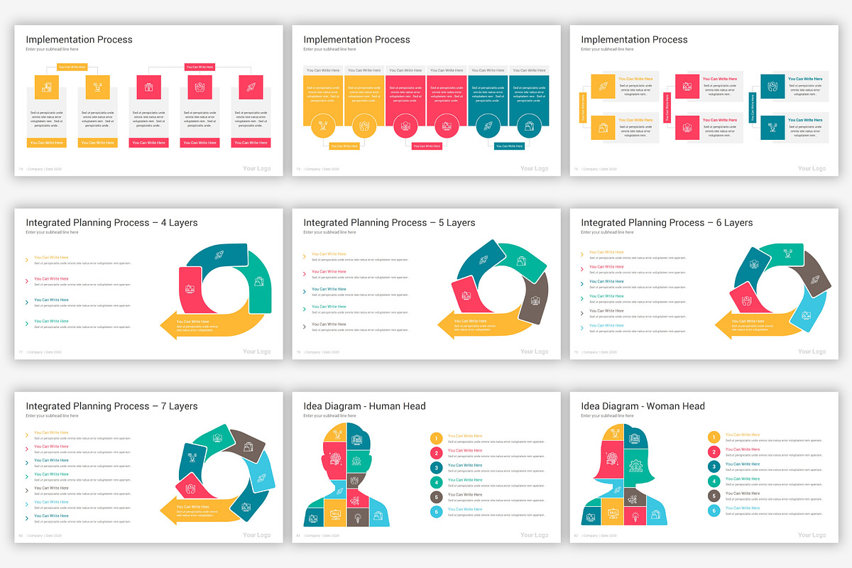 Process Google Slides Infographics, a Presentation Template by SlideOne