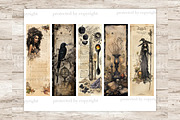 Book Of Spells Bookmarks, a Seasonal Illustration by GlamArtZhanna (Thumbnail 3 of 3)