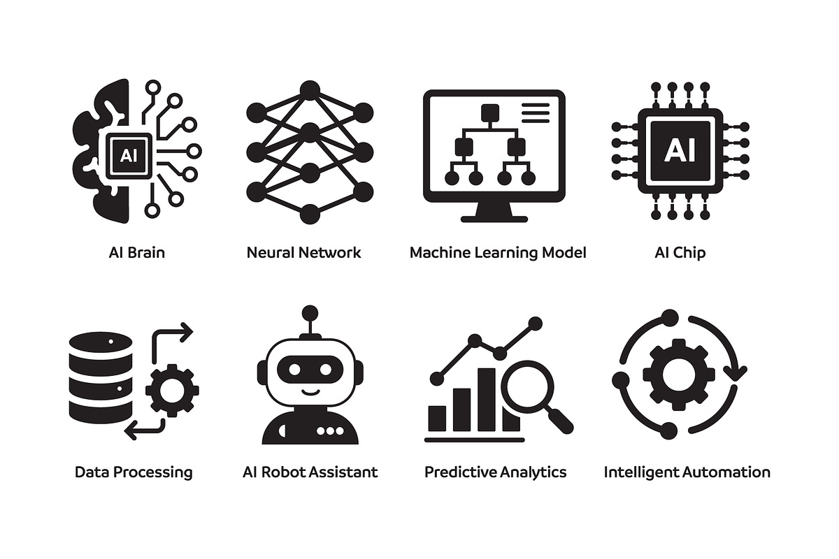 AI & Machine Learning Icons, a Solid Icon by Billah Hub (Photo 1 of 3)