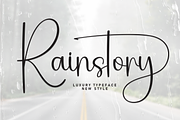 Rainstory | Script Font, a Handwritten Font by Scratchones (Thumbnail 1 of 9)