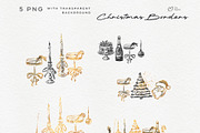 Vintage Golden Christmas Bundle PNG, a Graphic by ollalya (Thumbnail 5 of 9)