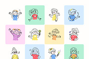 Animated Girls Icons, an Emoji Icon by Prosymbols (Thumbnail 7 of 12)