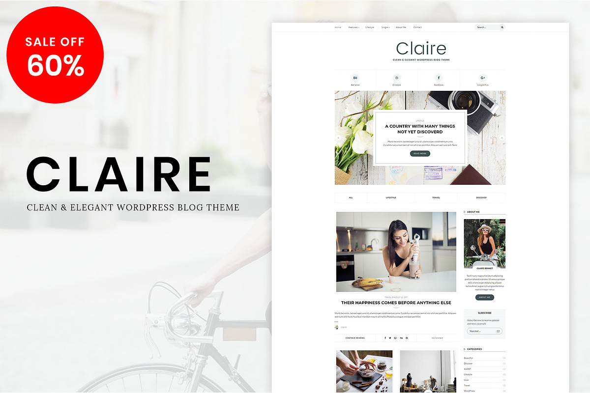 Claire - Elegant Blog WordPress, a WordPress Template by kaiwp