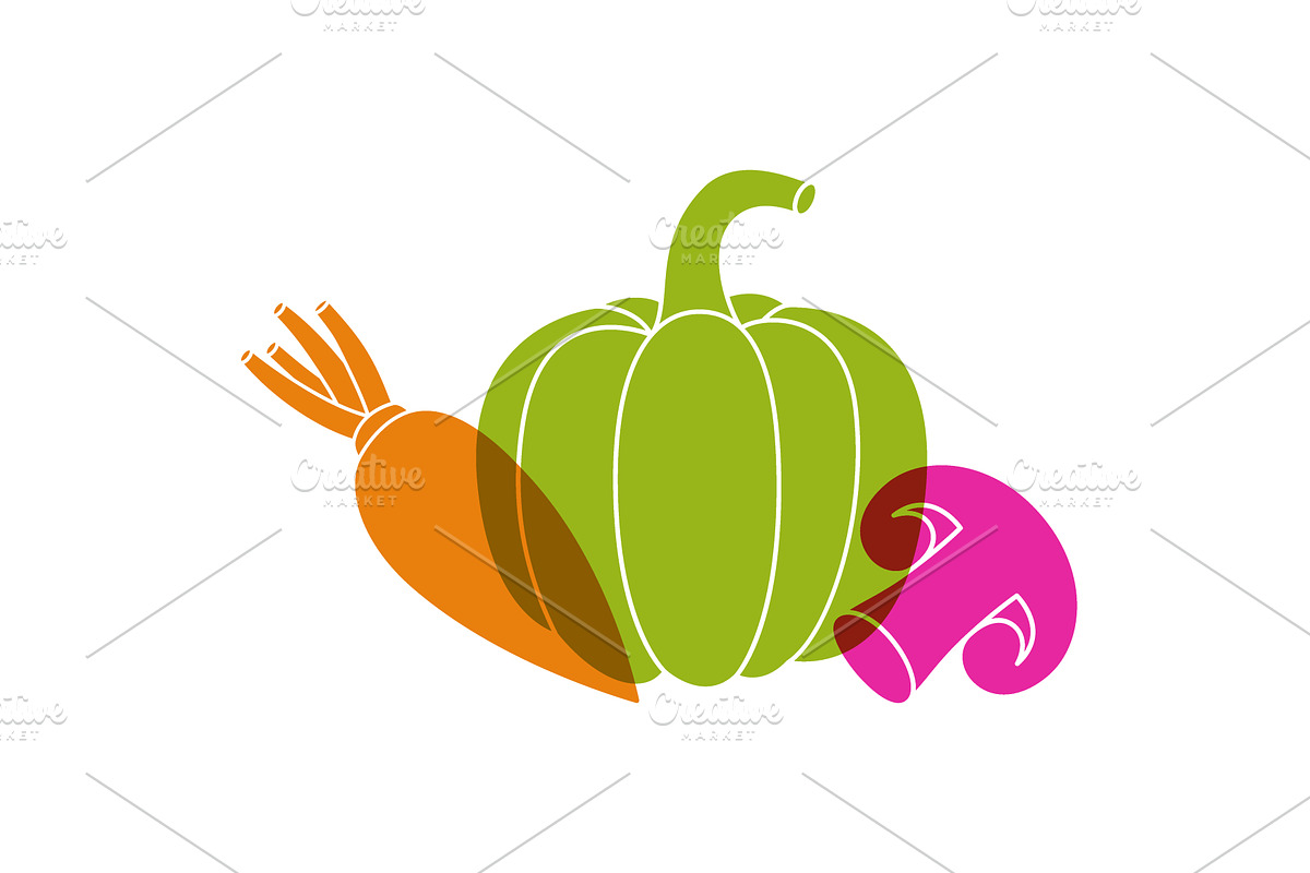 Vegetables color icons. Radish, an Object Illustration by GraphiShop