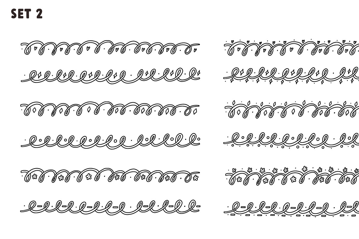 Line Wavy Border Set, a Decorative Illustration by AnkaDrozd (Photo 3 of 5)