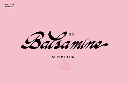 ED Balsamine script font