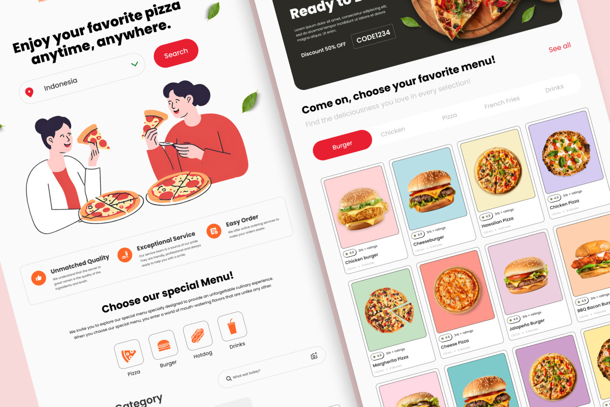 FastPie - Food Delivery Landing Page, a Landing Page Template by twinstd (Photo 5 of 5)