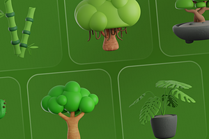 Treeby - Tree & Plant 3D Icon Set