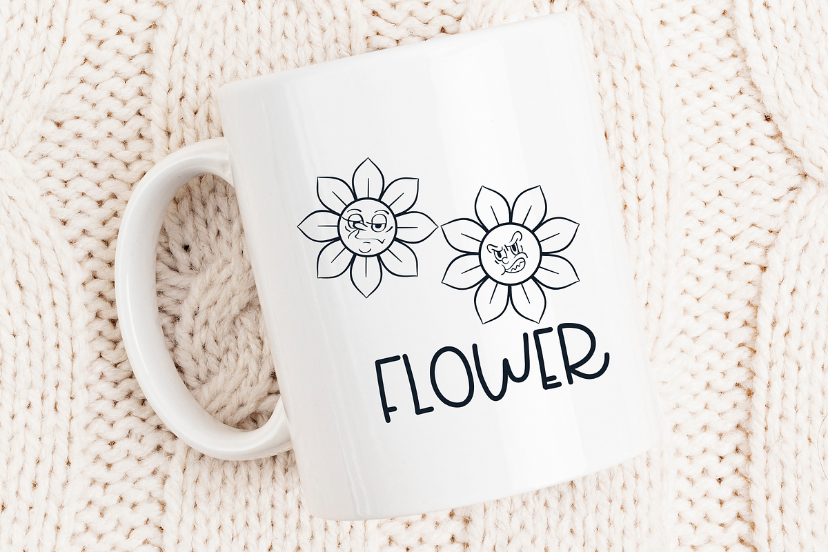 Flower Retro | Symbols Fonts, a Symbol Font by Sirinart (Photo 5 of 6)
