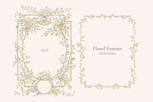 Floral Charme Vintage Floral Clipart