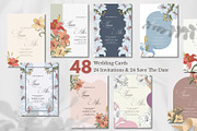 48 Vintage Floral Wedding Cards, an Invitation Template by Adora ARTS (Thumbnail 1 of 8)