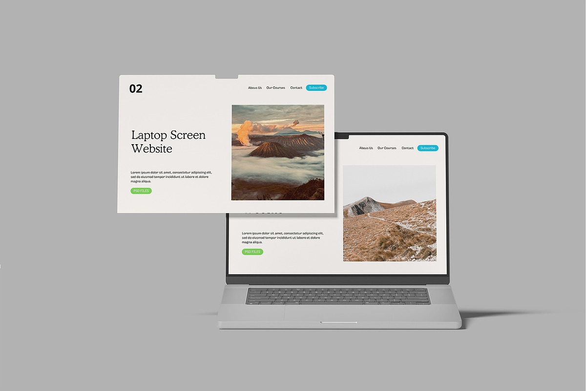 Laptop Screen Website Mockup, a Mockup by lamorastudio (Photo 4 of 11)