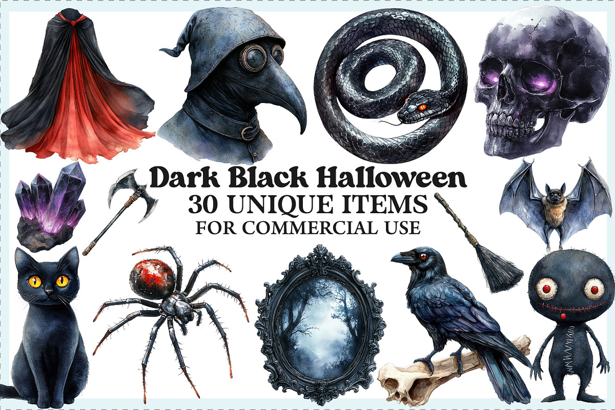 Dark Black Halloween Sublimation PNG, an Illustration by Craft Nest (Photo 1 of 9)