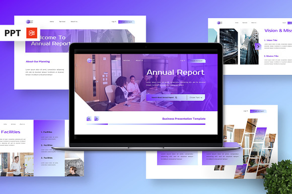 Annual Report - Business Powerpoint preview 7