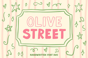 Olive Street Font, a Handwritten Font by AnnArt