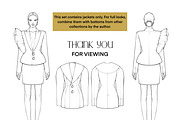 Blazer Constructor - Mix & Match set, an Object Graphic by designs.svkl (Thumbnail 11 of 11)