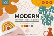 MODERN abstract shapes and plants, a Decorative Illustration by EkaterinaKiriy (Thumbnail 1 of 12)