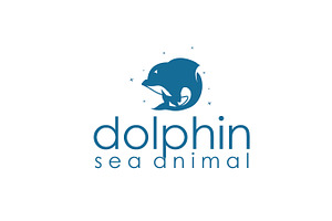 Cute friendly dolphin logo design, a Branding & Logo Template by Maylianaw28