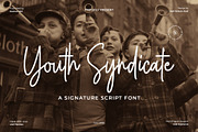 Youth Syndicate Signature Font, a Handwritten Font by Heinzel Std (Thumbnail 1 of 22)