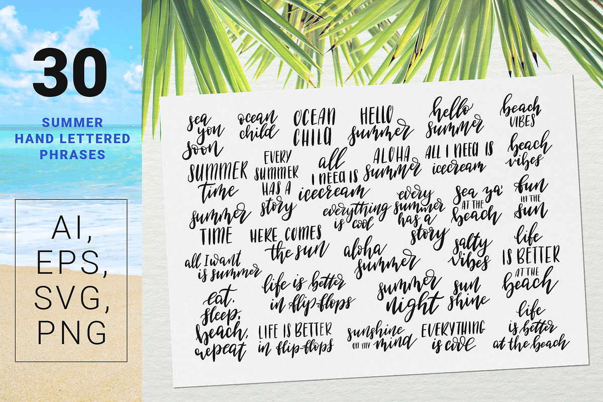 Beach Vibes - Summer design kit, an Object Graphic by Gray Cat Graphics (Photo 11 of 14)