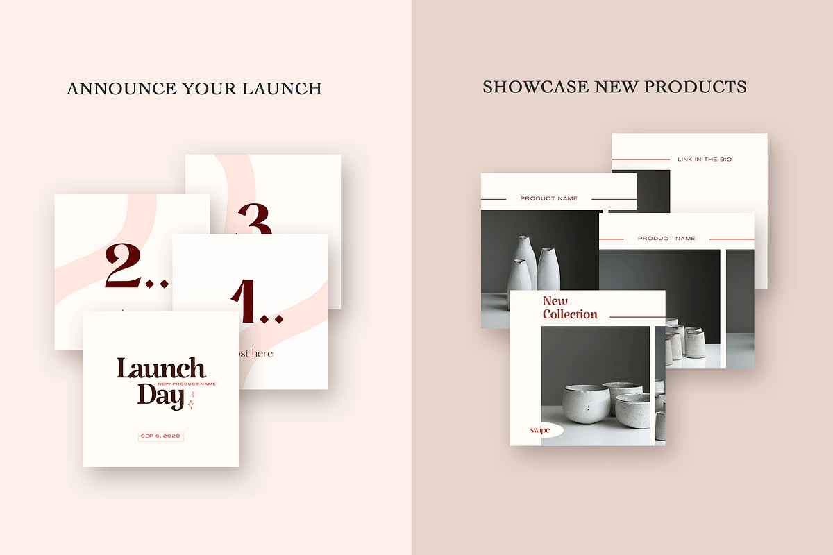Feminine Instagram Templates, a Social Media Template by Kseniia_Design (Photo 6 of 12)