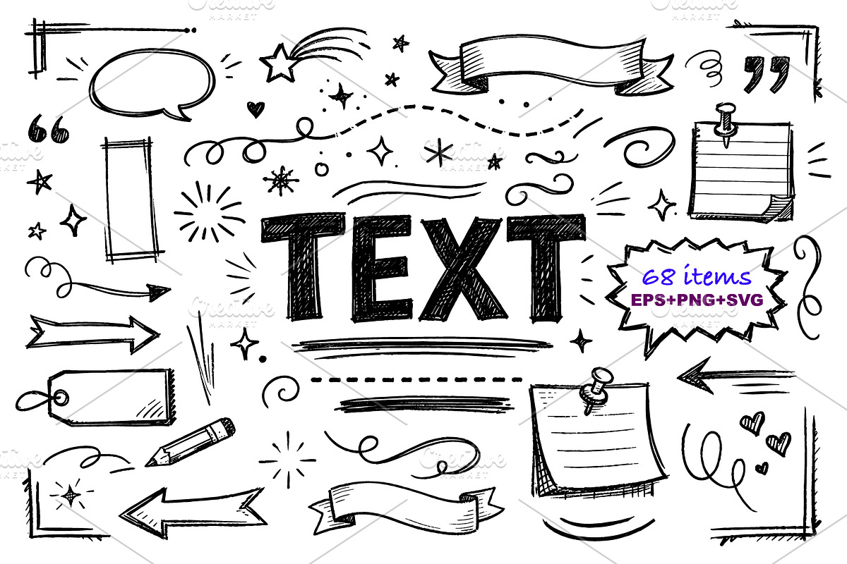 Hand Drawn Elements for Text, an Object Graphic by VIVAT Design Studio (Photo 1 of 4)