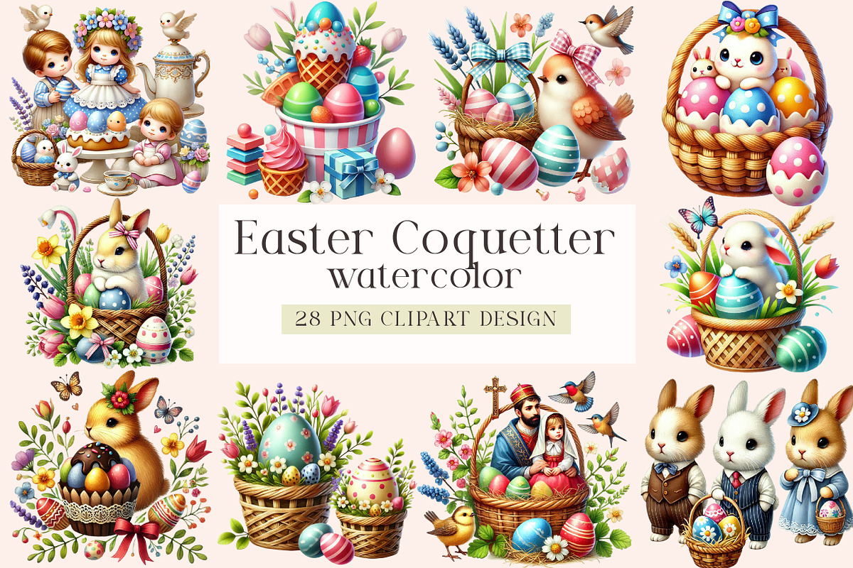Easter Coquetter Png, Easter Png, an Illustration by DreamArtGraphic (Photo 1 of 5)
