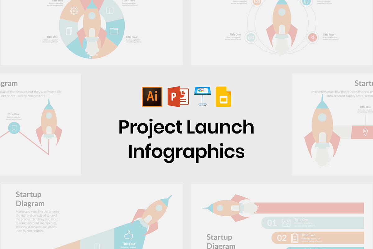 Project Launch Infographics, a Presentation Template by slidequest