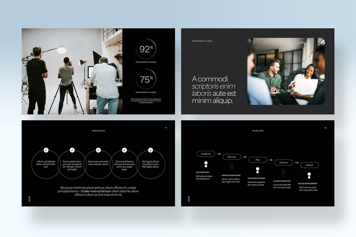 Dark Minimal Presentation Template, a Presentation Template by BrandPacks (Photo 4 of 7)