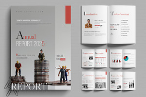 Clean Business Annual Report Design, a Brochure Template by MightyDesign