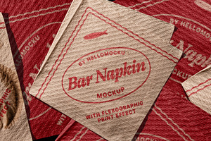 Bar Napkin Mockup Set 01