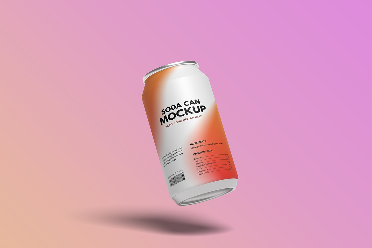 Soda Can Mockup, a Product Mockup by zuhraabdullah (Photo 4 of 5)