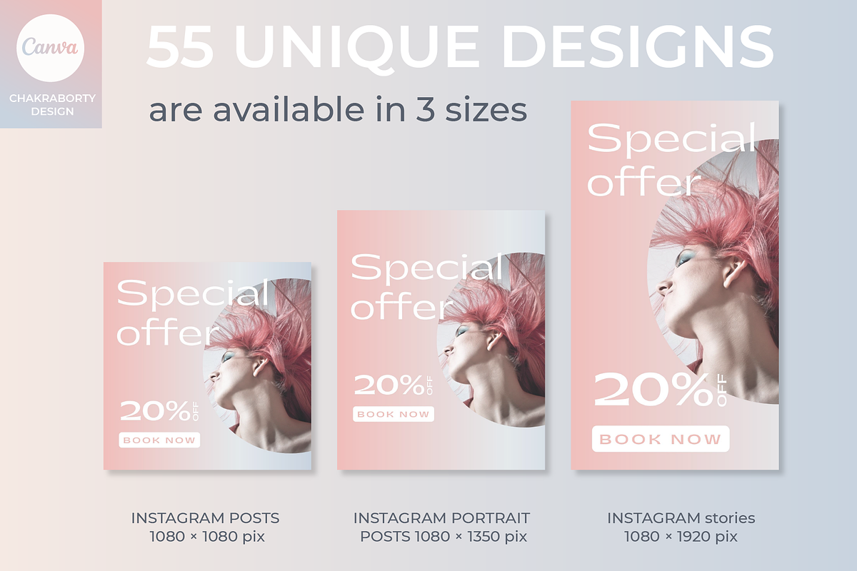 Editable Canva instagram template, a Social Media Template by Chakraborty Design (Photo 3 of 10)