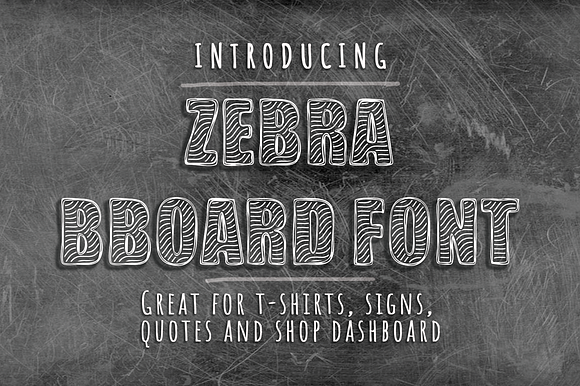 Zebra BBoard - Decorative Font preview 8