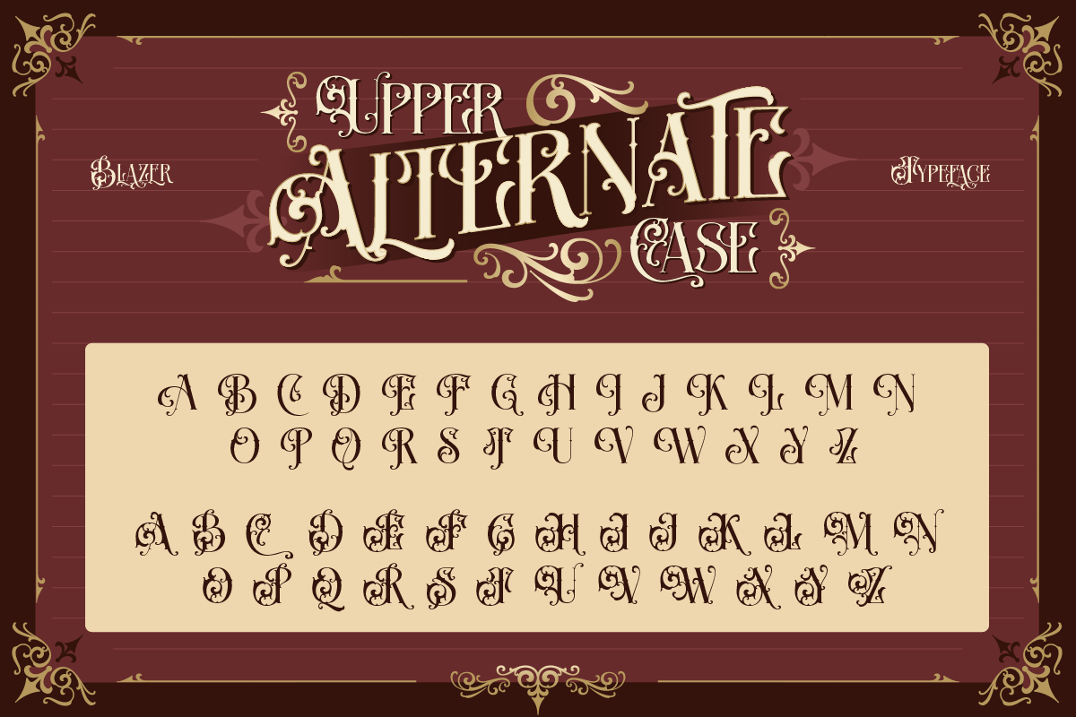 Blazer, a Serif Font by Burntilldead (Photo 7 of 13)