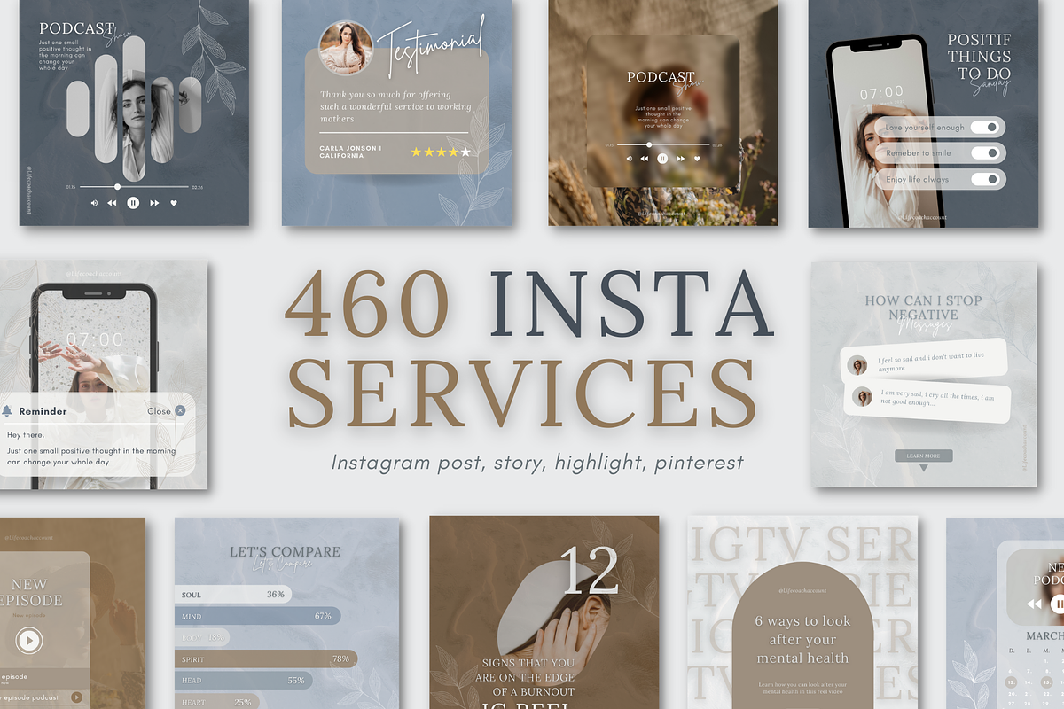 Social Media Templates Kit in Canva, a Social Media Template by Marketello Studio (Photo 1 of 39)