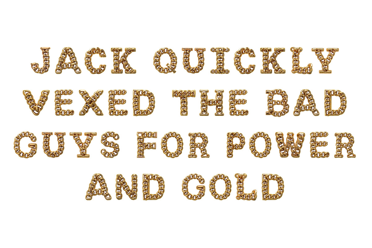 Gold Chain 3D Font, a Font by Loudoun Design Co. (Photo 4 of 6)