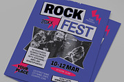 Rock Festival Flyer, a Flyer Template by graphicook (Thumbnail 2 of 3)