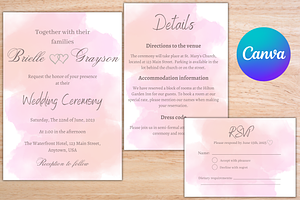 Wedding Invitation Template Set