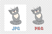 Cartoon cats illustrations, an Animal Illustration by Olga Proz (Thumbnail 3 of 3)