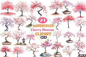 Japanese Cherry Blossom Tree, an Illustration by DreamCafeArt