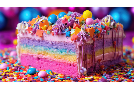 sweet multicolored cake food ai, a Background Photo by pikepicture