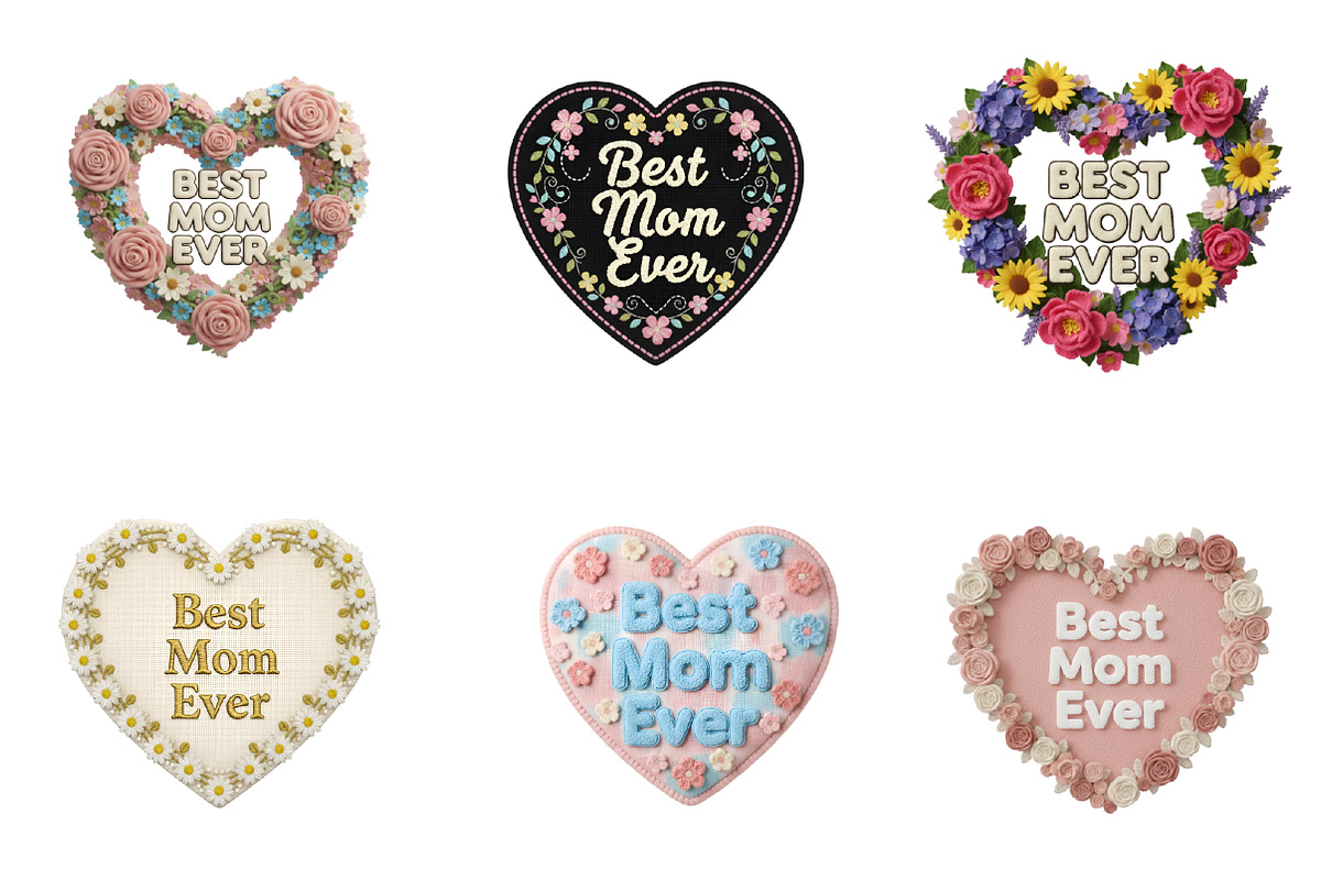 Best Mom Ever Mother's Day Clipart, an Illustration by GatewayDesign (Photo 2 of 3)